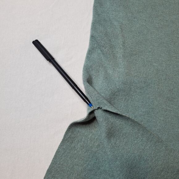 Eileen Fisher Women's Size L/XL Merlino Wool 3/4 Length Sleeve Sweater Green - Picture 9 of 9